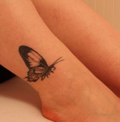 Butterfly Tattoo On Leg